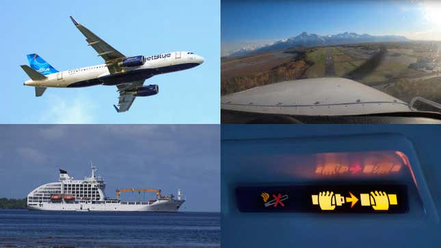 Image for article titled Cruise Ship Olympians, A Train Derailing Teen Derailing And Very Bad Viral Airplane Napping Hack In This Week's Beyond Cars Roundup