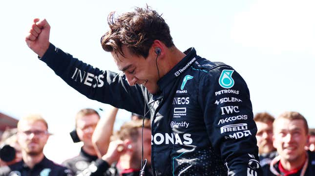 Image for article titled George Russell's Bold Strategy Might Have Won Him The Belgian Grand Prix But It Broke The Rules So He Got Disqualified
